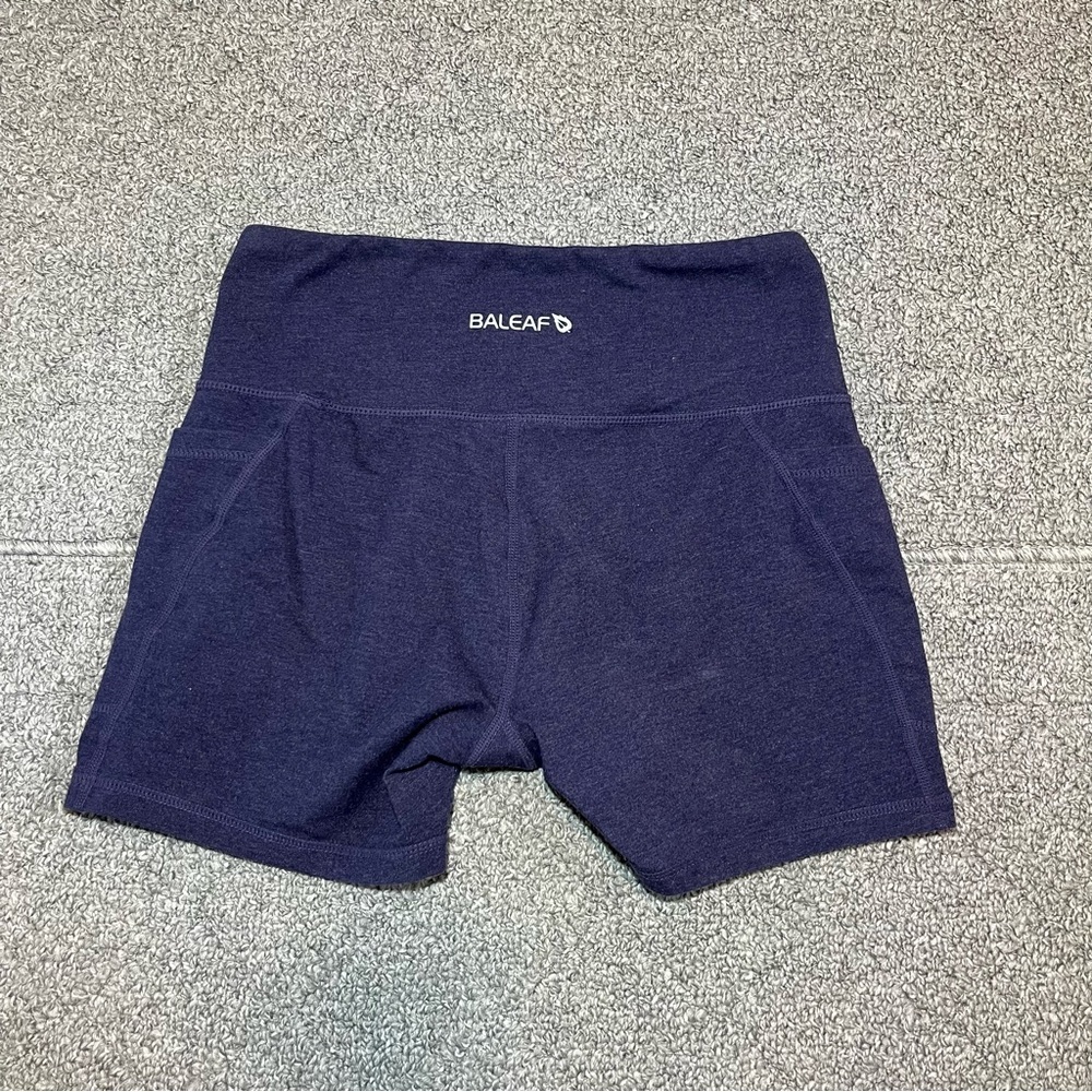 Baleaf Athleisure Workout Shorts with Pockets Womens Size Small Blue Yoga - Picture 7 of 7